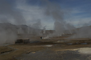 Il fait presque trop chaud pour voir les geysers
