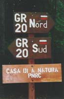 Vizzavona : la s&eacute;paration GR Nord / Sud